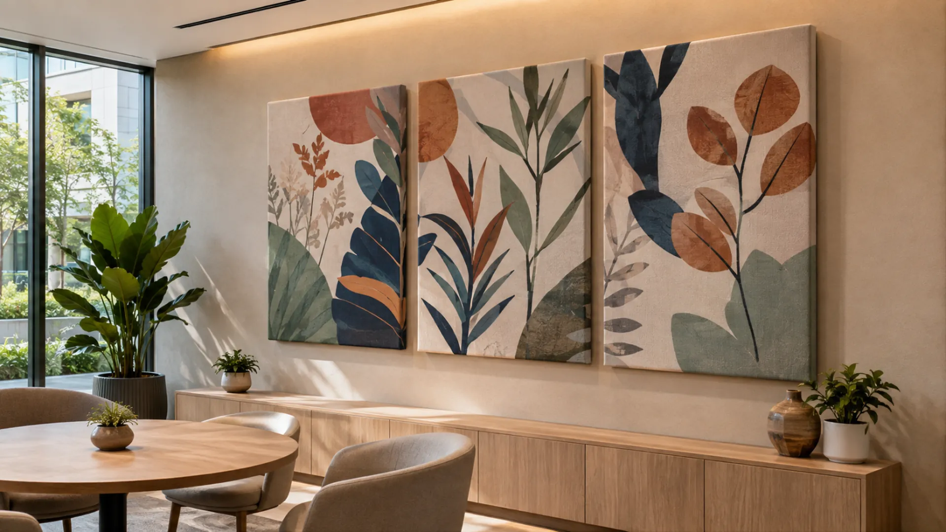 Panneau acoustique imprimé sur-mesure avec motif décoratif