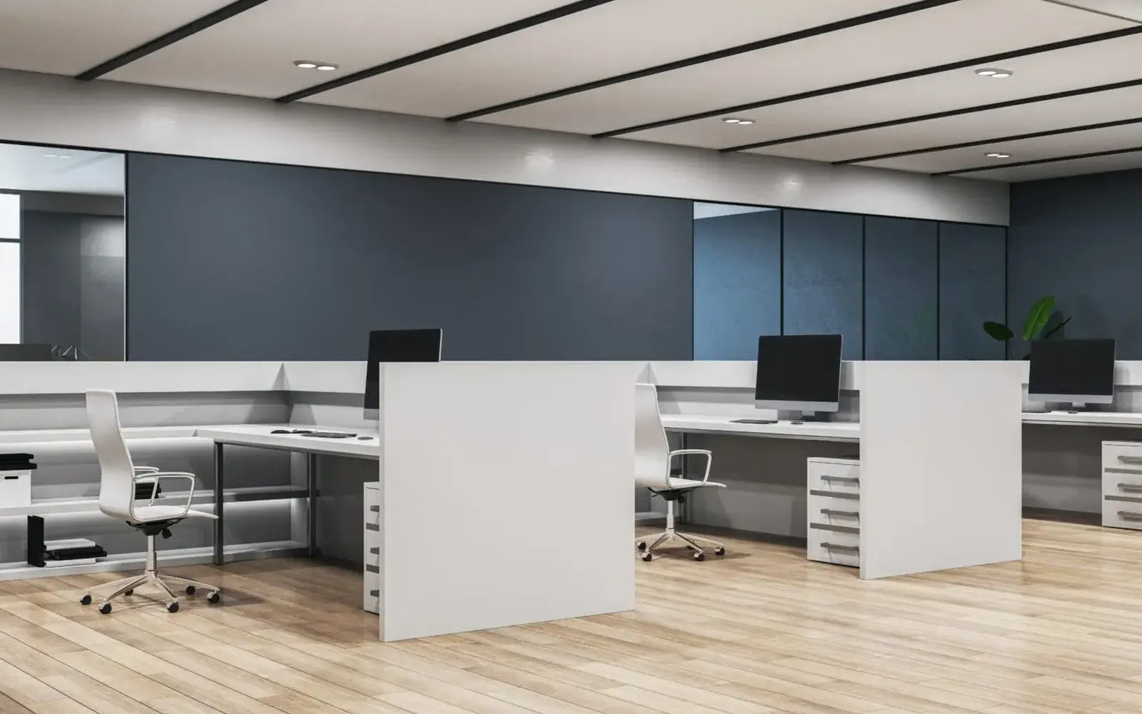 Espace de coworking traité acoustiquement pour préserver la concentration